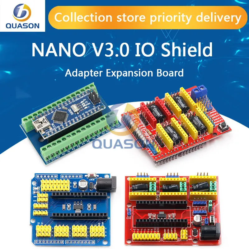 Scheda Di Espansione Adattatore Terminale Controller Nano V3.0 Nano Io Shield Piastra Di Prolunga Semplice Per Arduino Avr Atmega328P Nano 3.0