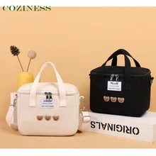 Sac à bandoulière simple pour maman, petit sac mignon à trois ours, sac de rangement pour couches de bébé, sacoche pour mère, sac de conservation de la chaleur, offre spéciale
