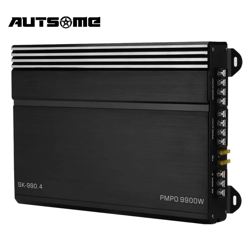 12V 9900W 4 Channel Car Amplifier Subwoofer Slim Class A/B Audio Amp Powerful Amplifiers Bass Speaker |