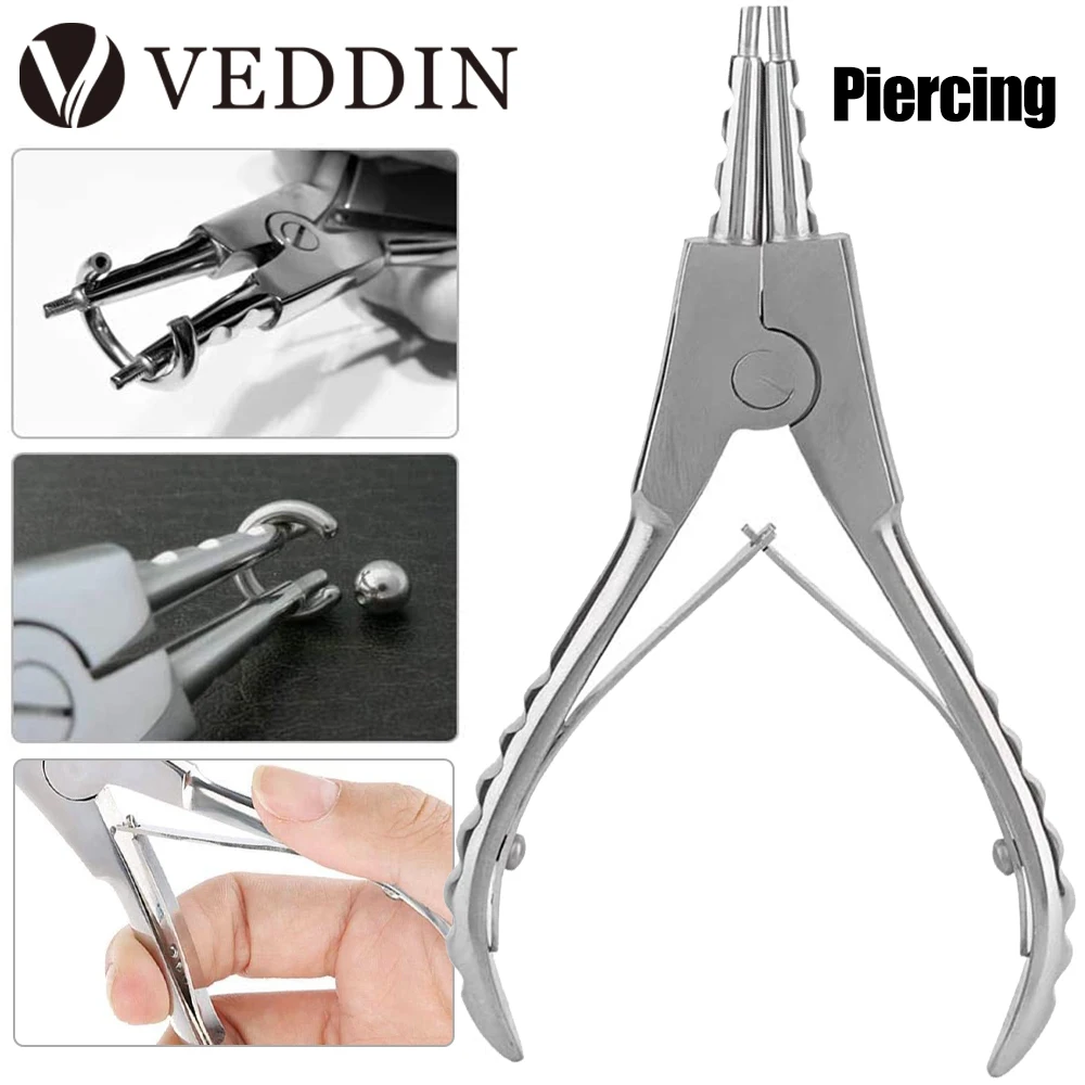 

Body Piercing Tools Ring Opening Pliers Closing Pliers Forceps Surgical Steel Professional Septum Ear Nipple Belly Nose Tongue