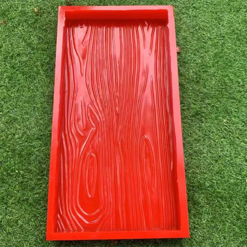 Wood Grain Long Strip Cement Embossed Floor Mold Size 60X30Cm Artistic Concrete Imitation Cultural Stone Wall Embossing Mold
