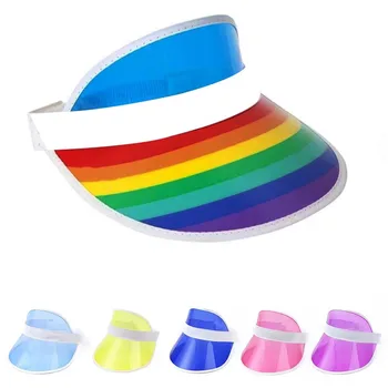 قبعة واقية من الشمس مضادة للشعاع فوق بالألوان فوق بالألوان للرجال والنساء ، قمة فارغة ، شفافة ، قبعة شمس للدراجات ، قبعات واقية من البيسبول ، الصيف