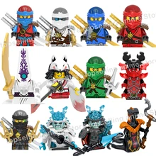 

Masters of Spinjitzu Jay Cole Kai Building Blocks Anime cartoon dolls mini Action toy Figures Assemble bricks toys for kid gifts