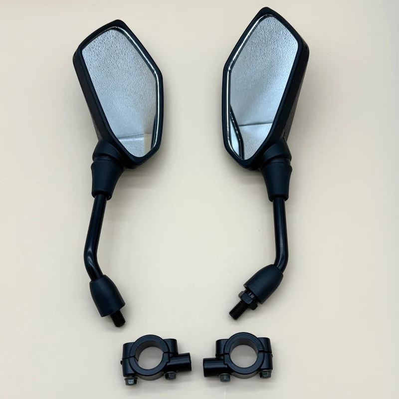 범용 오토바이 핸들 바 미러 스쿠터, 전기 자전거 백미러, 전기 모빌 후면 볼록 미러, 8mm, 10mm, 22mm, 1 쌍