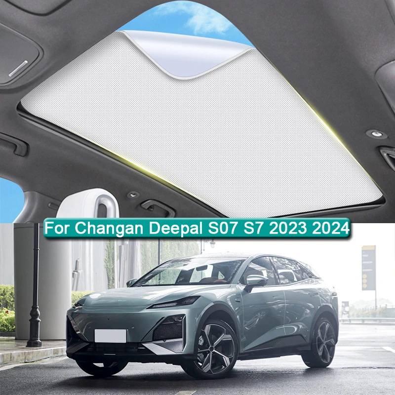 

Roof Sunshade For Changan Deepal S07 S7 2023 2024 Car Electrostatic Adsorption Sunroof Sunshade Skylight Blind Shading Sticker