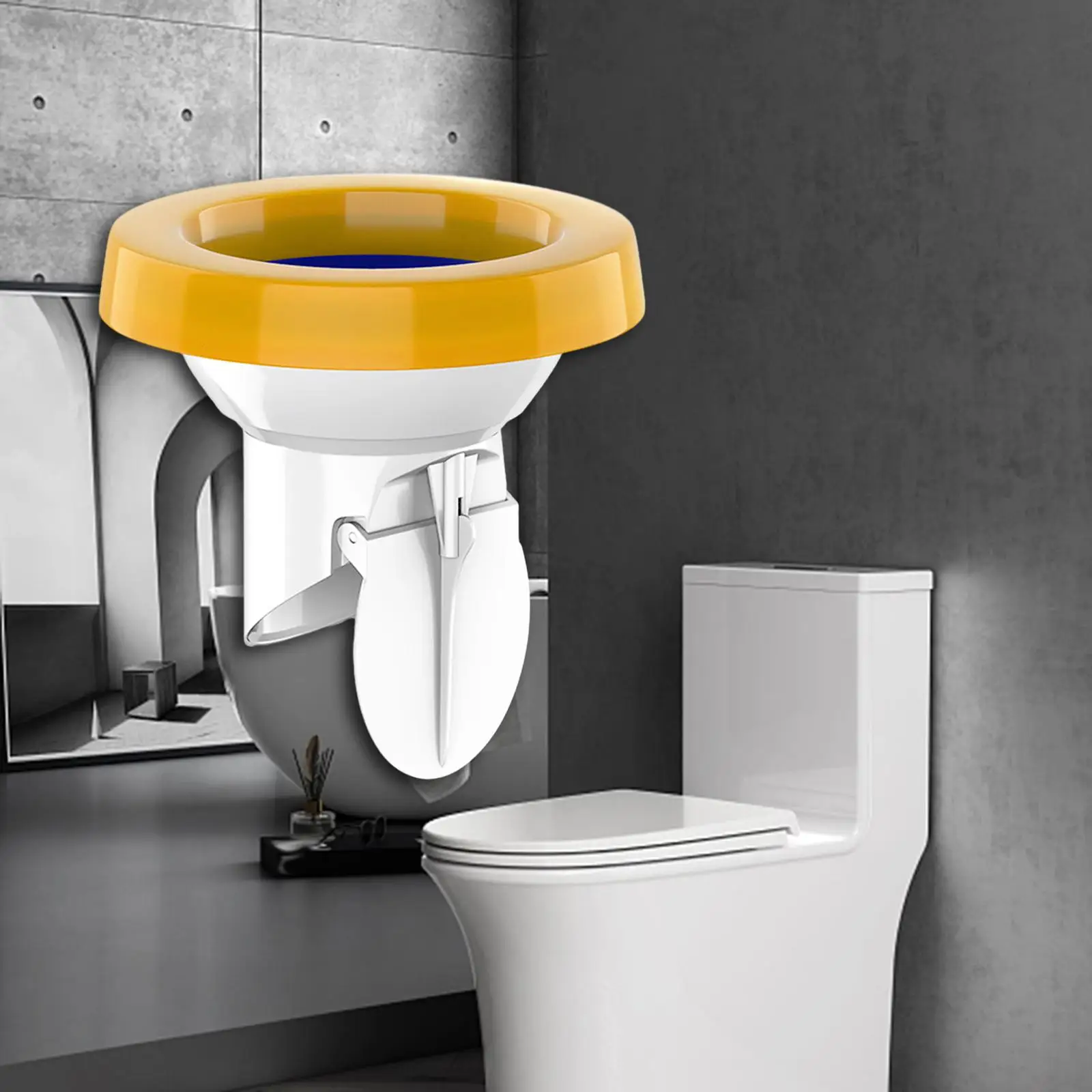 

Toilet Flange Ring Silicone Sealing Fast Drainage Toilet Pan Odor Prevent Plug