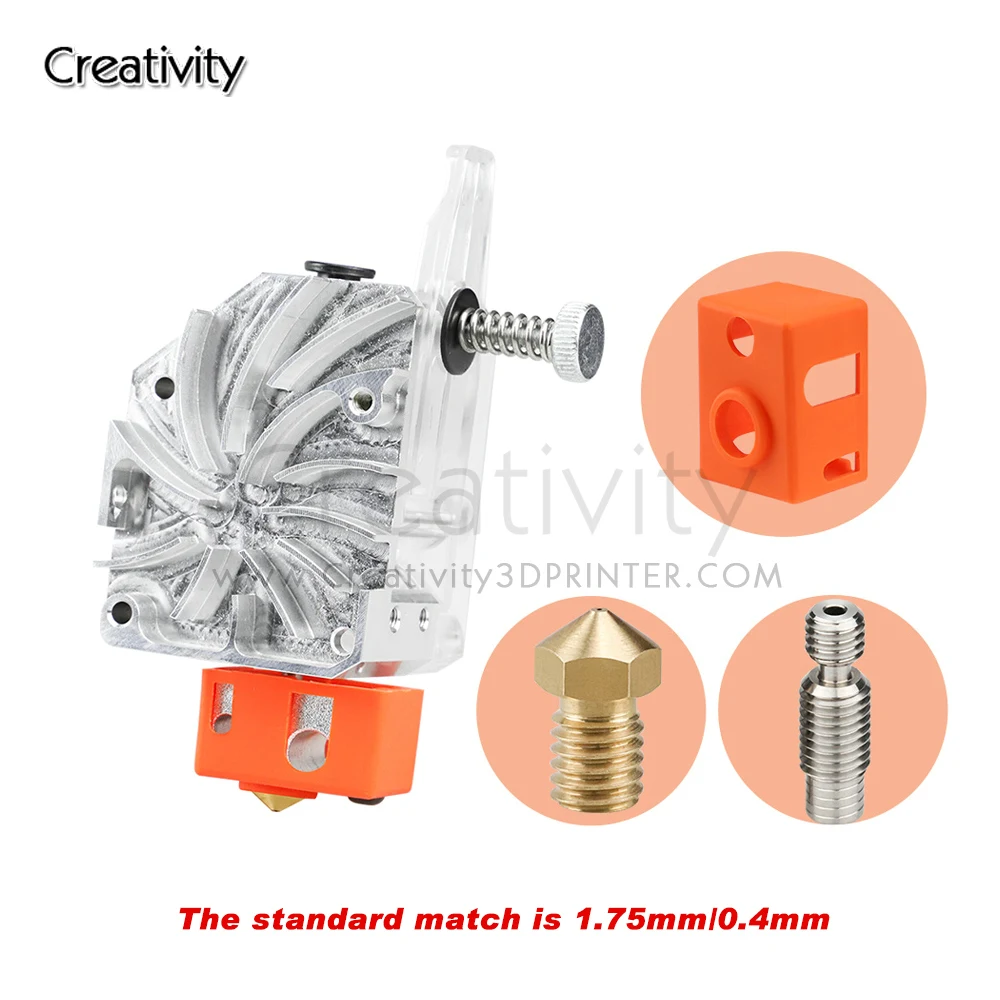 Ender-3 Short Distance Printing 3D printer parts NF-WIND V6 Bowden Double Gear Drive  Extruder With Nozzle Throat