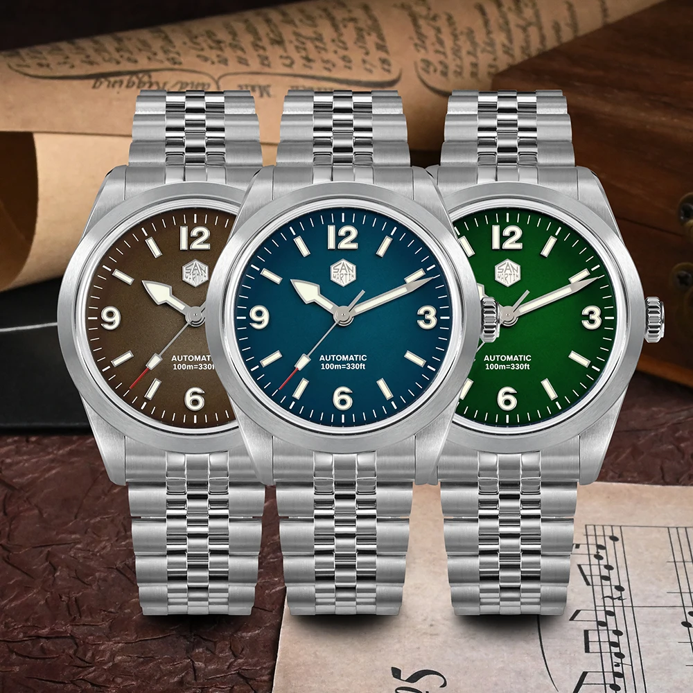 San Martin Men's Watch PT5000 38mm Explore Climbing Sport Couple Wristwatch Automatic Mechanical Luminous Waterproof 100m SN0107 2
