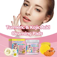 40pcs Turmeric Kojic Acid Facial Cleansing Pads Exfoliating Cleaning Remover Pores Dirt Moisturizing Daily Face Clean Skin Care 1