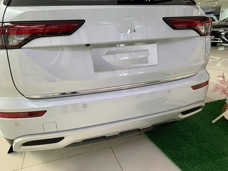 미쓰비시 아웃랜더 GM GN 2023 스테인리스 스틸 테일 게이트 문짝 커버 트림, 리어 트렁크 몰딩 베젤 스타일링