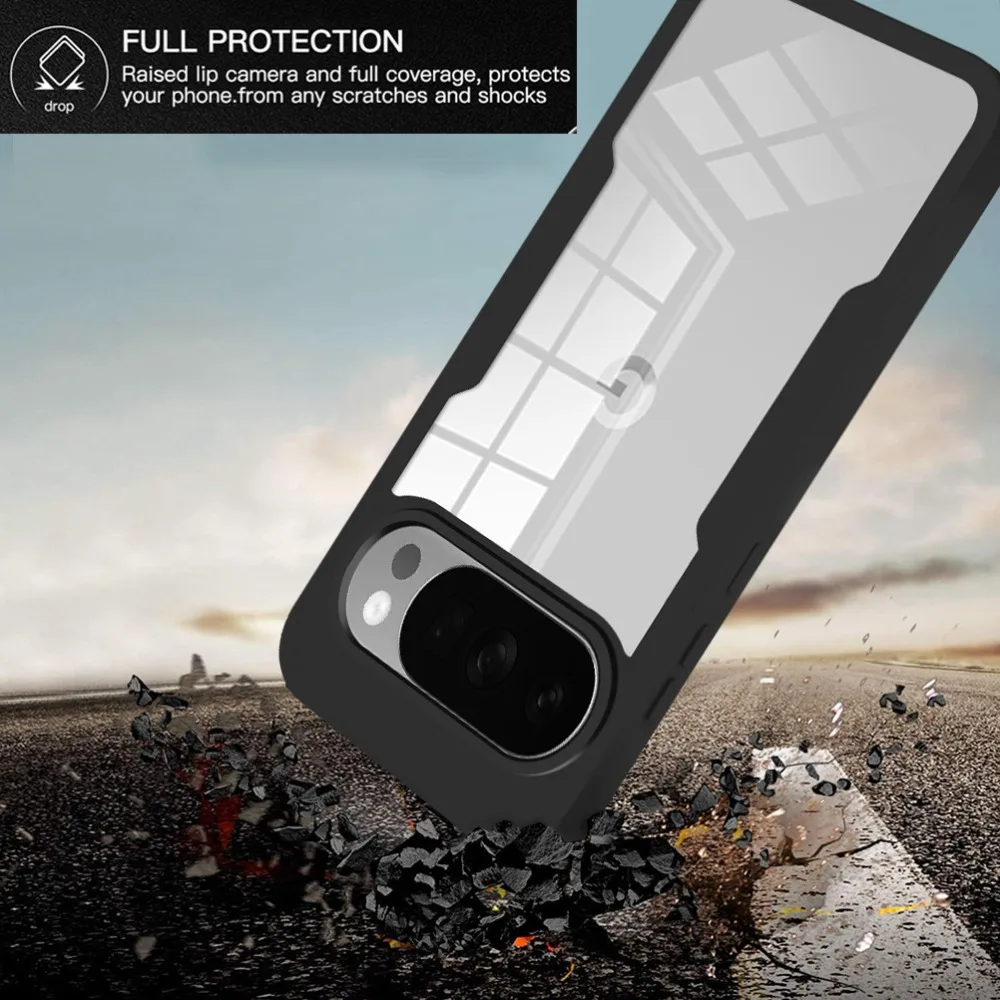 360 Full Protection Shockproof Clear Phone Case with Front and Back Coverage