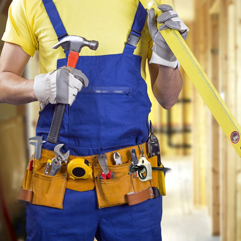 형광 케이블 타이 정리함 재사용 가능한 전기 와이어 타이 클립, 휴대용 와이어 타이 키퍼, 지퍼 타이 배열