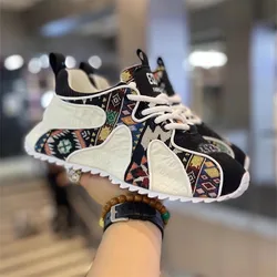 Men's Retro Style Casual Sneakers with Thick Soles and Comfortable Low - Cut Design - 42 (A009 black and white)