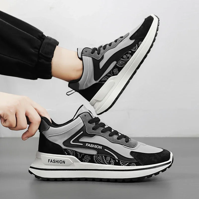 2023 Autumn Brand Shoes for Man Lace-up Men's Vulcanize Shoes Platform Casual Preppy Man's Sneakers Sport Male Fashion Sneakers