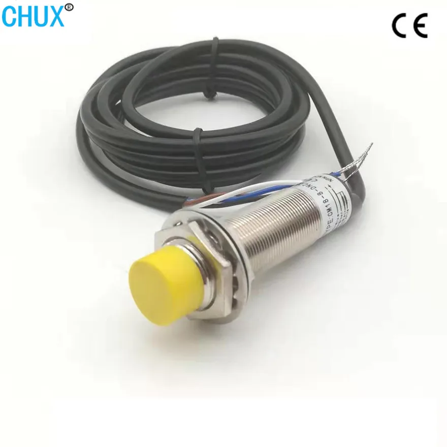 

CHUX Capacitive Type Proximity Sensor NPN M18 Non flush 8mm distance CM18-8-DNC NO+NC LED Liquid Level Capacitance Switch