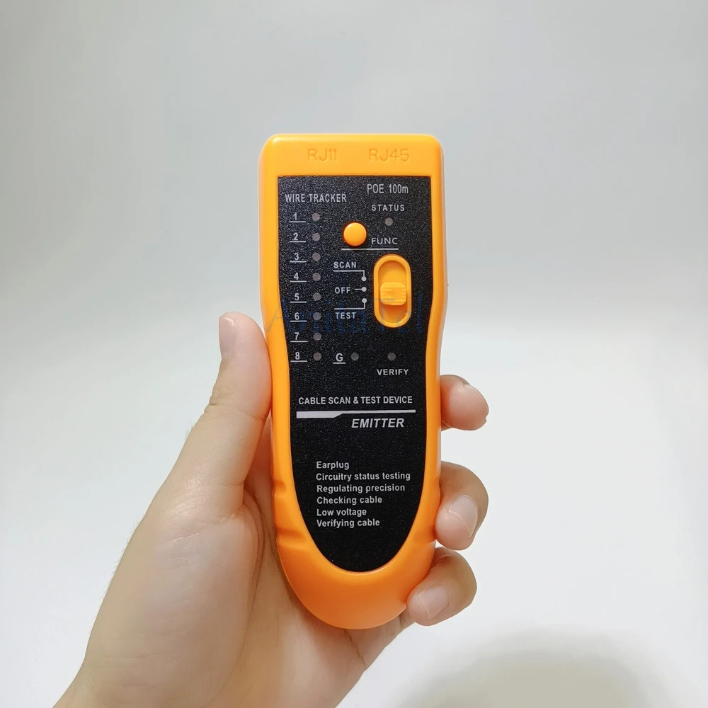 

Line Finder RJ11 RJ45 Cat5 Cat6 UTP STP LAN Network Cable Tester Detector Diagnose Tone Network Telephone Wire Tracker Receiver
