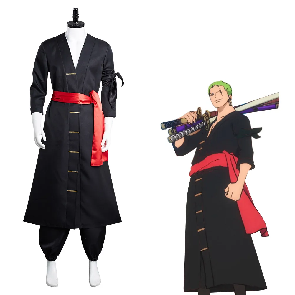  Roronoa Zoro Wano Country Cosplay Costume Anime Deluxe