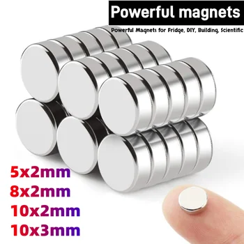 Super Powerful Magnets Disc Magnets for Fridge, DIY, Building, Scientific, Craft, Education, 5x2 8x2 10x2 10x3