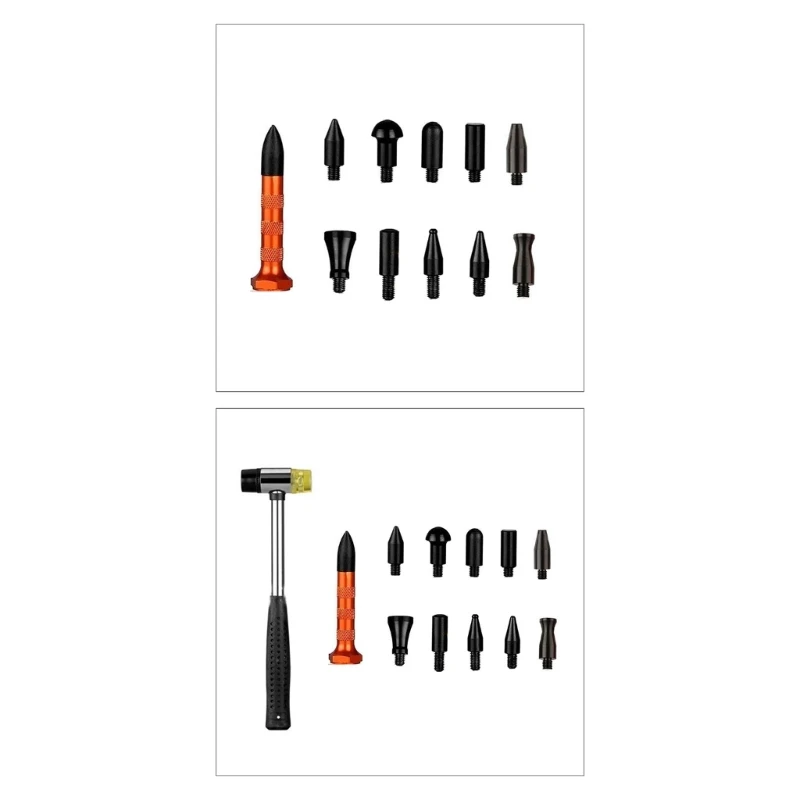 

G99F Durable Dent Paintless Repair Tool Dent Tapper Hammer Removal Repair Hammer Tap Down Replacable Heads Maintenance Parts