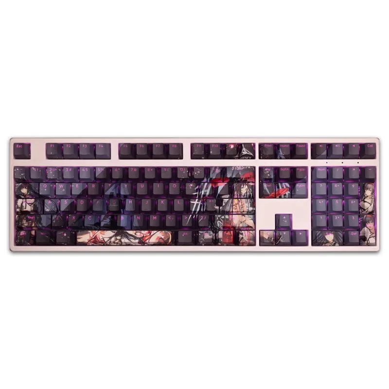 Arknights Chama Pbt Backlit Keycaps Anime Cartoon Gaming Key Caps para Ansi 61 87 104 108 Teclados mx Switch - Imagem 4