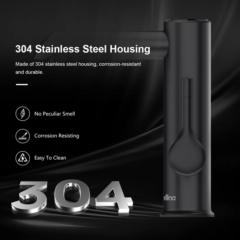 Briwellna الحمام صنبور كهربائي الفولاذ المقاوم للص...