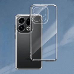 Transparent TPU Phone Case - Clear Liquid Silicone Soft Cover Protective Back Shell (Oppo Find X9)