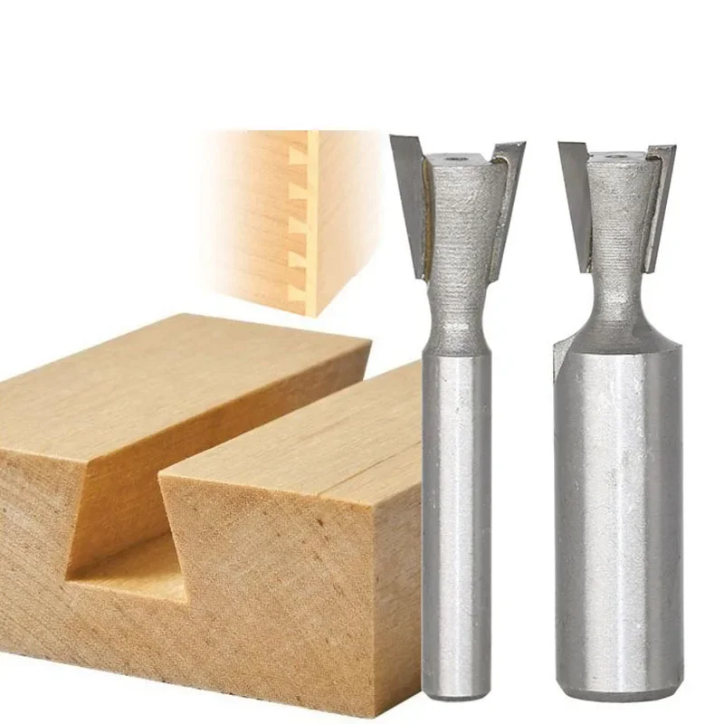 

1PC 1/2" 12.7MM Shank Milling Cutter Wood Carving Dovetail Wood Cutter Dovetail Router Bits For Wood Tungsten Engraving Milling