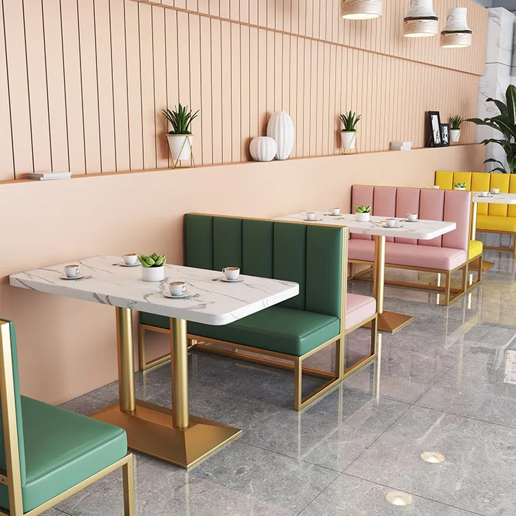 Luxurious Dining Chairs Western Restaurants Coffee Shops Commercial Dining Furniture Seating Area Sofa Combinations