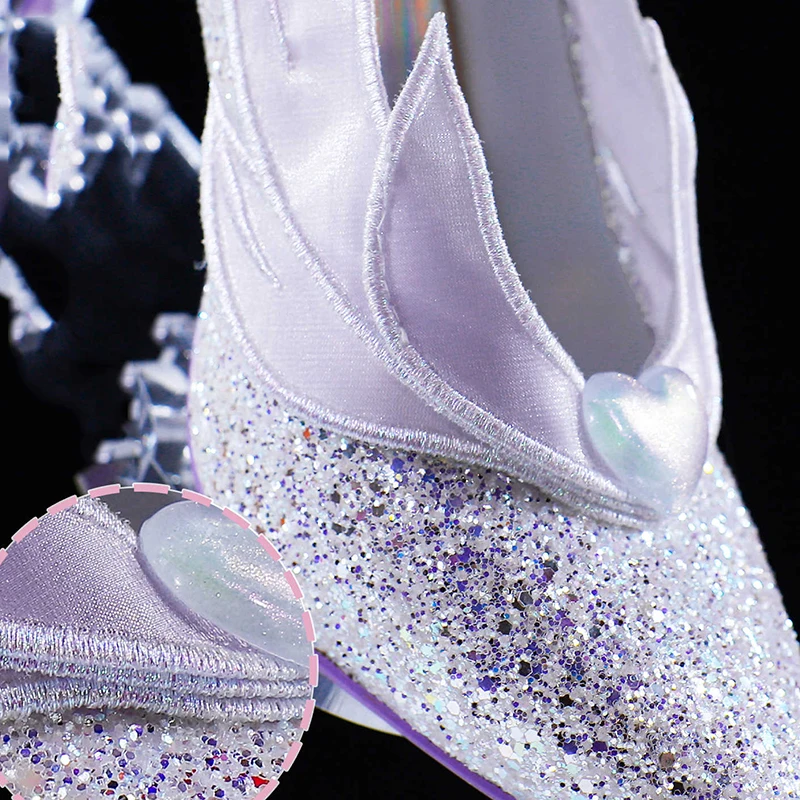 Honkai: Star Rail: Cyrene | High Heel Cosplay Shoes 31 Crystal High Heel Cosplay Shoes for Masquerade and Carnival Events