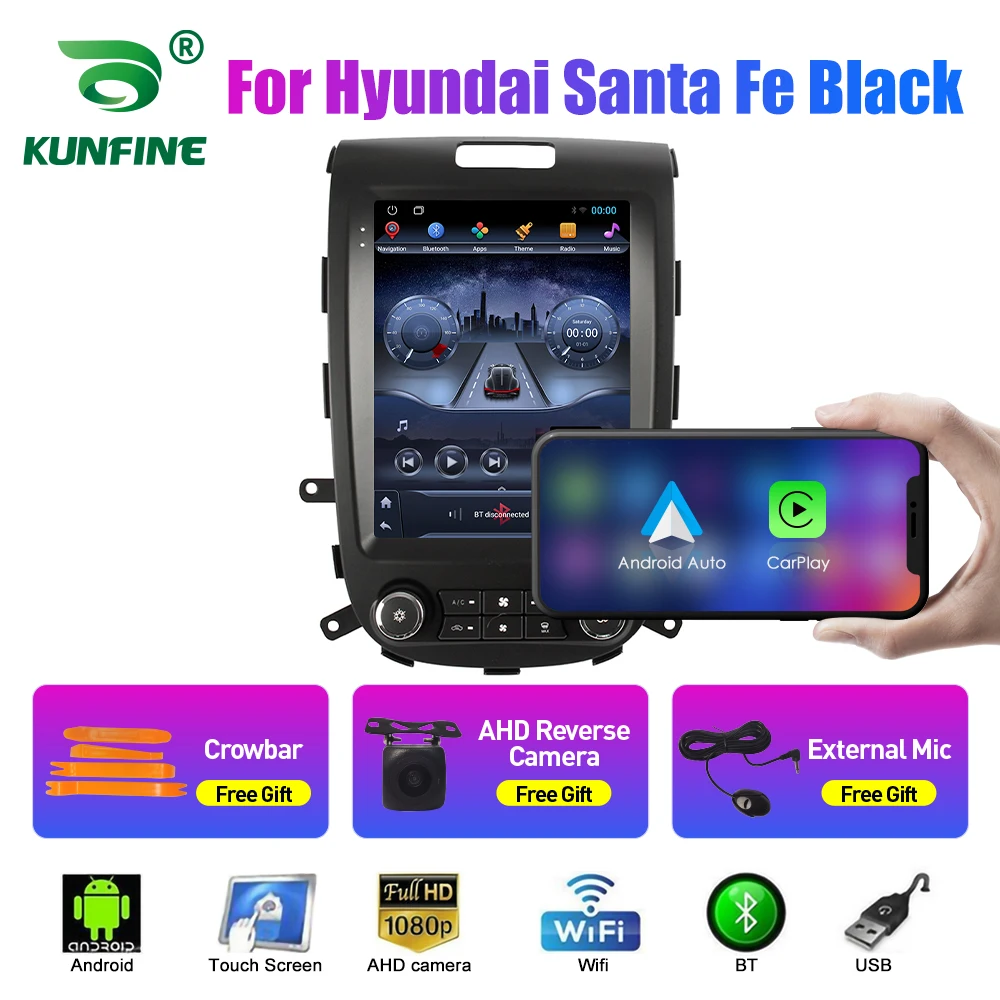 

9.7 Inch Tesla Style 2 Din Android Car Radio For Hyundai Santa Fe black Stereo Car Multimedia Video Player DVD GPS Navigation