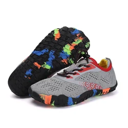 Children's Quick - Dry Aqua Shoes: Lightweight Barefoot Water Sandals for Swimming and Outdoor Adventures (EX - 23106 - Light grey)