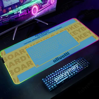 Large RGB Mouse Mat Gamer Mousepads LED Gaming Mousepad Big Luminous Desk Pad Cat Keyboard Desk Mats Backlit Mouse Pads 1