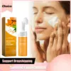 Turmeric Cleansing Foam Kojic Acid Cleanser Reduce Ac-ne Oil Control Blackhead Remover Brightening Moisturizing Face Wash Mousse 1