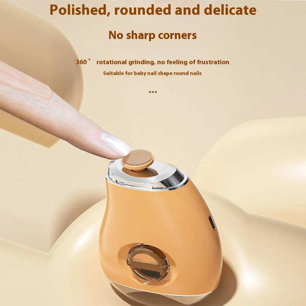 ABS Electric Nail Clip-per Nail Clip-per 3Gears Double-Headed Cute Mango Shape Trimmer And Polisher Black