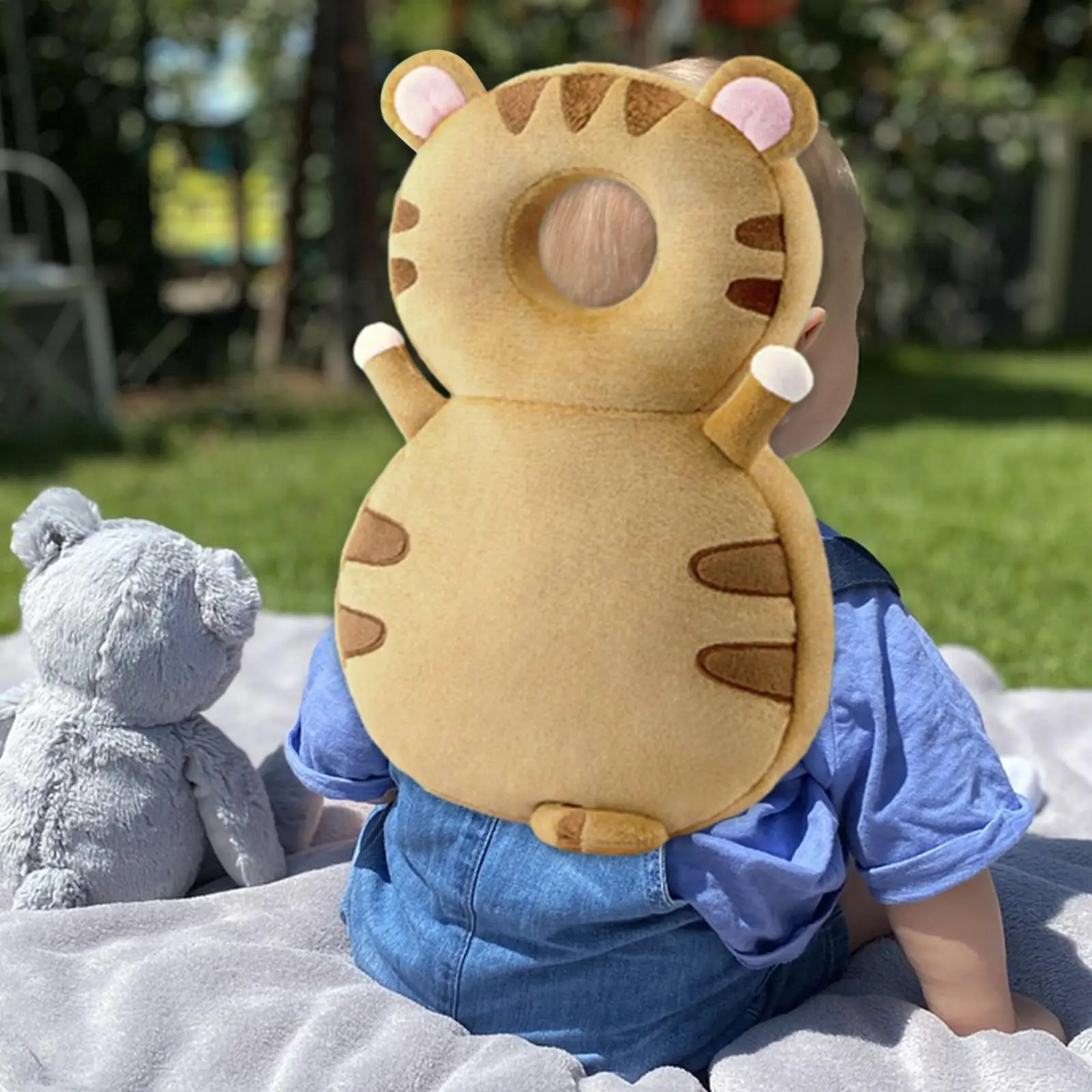 Baby Back Protection Cute Portable Soft Anti Fall Animal Shape Baby Head Protector Backpack Wear for Walking Crawling Infant