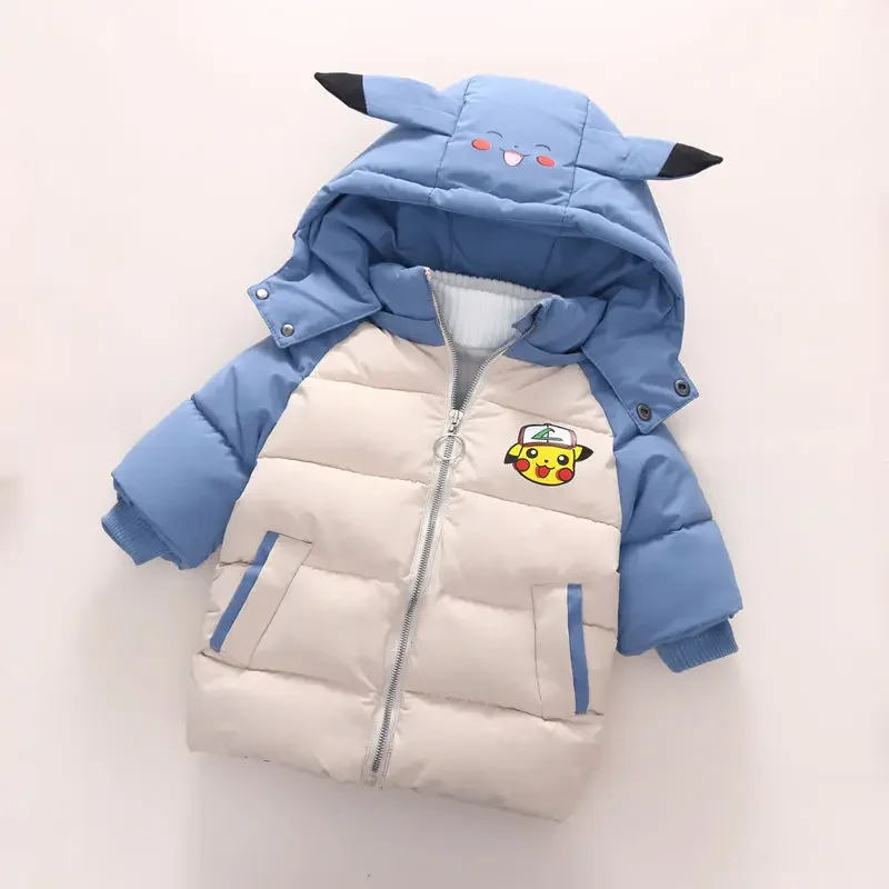 Pokemon Pikachu ragazzi ragazze giacca autunno inverno giacca per bambino  cappotto bambini caldo capispalla con cappuccio vestiti per bambini  cappotto infantile bambino - AliExpress