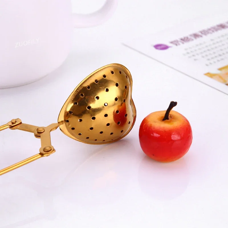 Stainless Steel Star Shell Heart Shape Tea Infuser Loose Leaf Tea Locking Teaspoon Mesh Filter Strainer Kirchen Tool Set tea infuser tea strainer tea filter