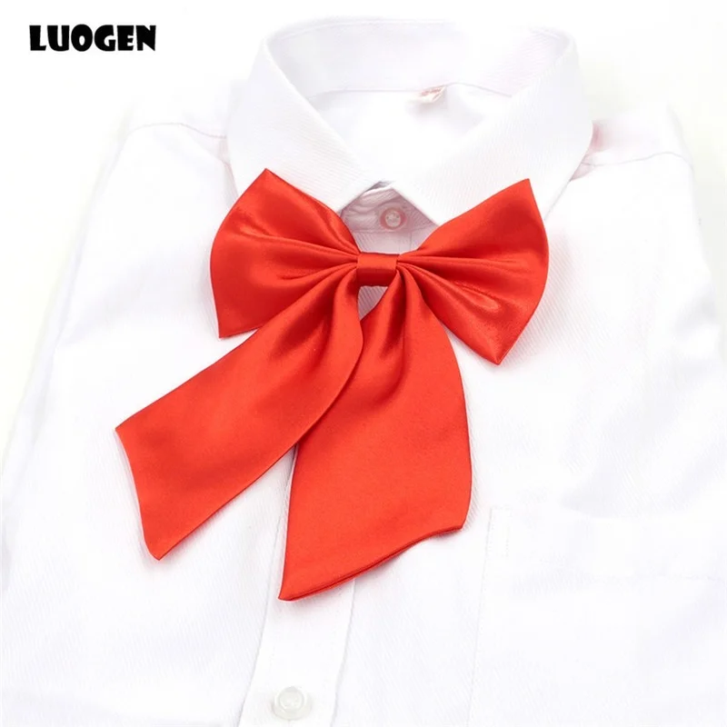 

1 Piece Classic Japanese School Student Girls JK Uniform Bow Tie Cute Pure Colors Lolita Cosplay Necktie 9 Color Wholesale Price