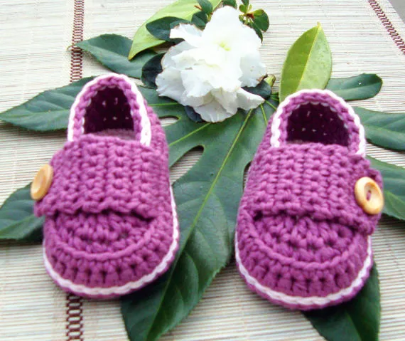 

Special clearance- 100% cotton Baby handmade Crochet shoes Baby First Walking Shoes Toddler Bootie Size: 9cm
