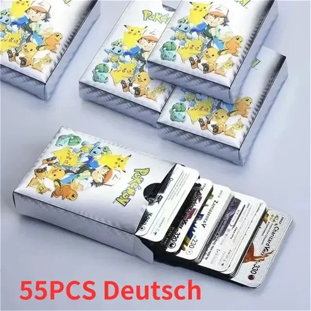 thumbnail image 1 of 2024 Cards Metal Gold Silver Vmax GX Card Box Mewtwo Pikachu Rare Collection Battle Trainer Card Children Toys Gift, 1 of 5