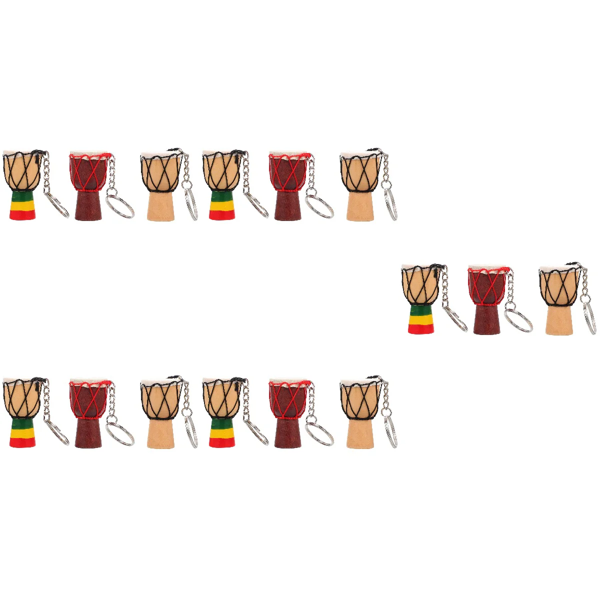 

15 шт. Djembe подвесные кольца для ключей Подвески барабанные цепи сумка брелок рюкзаки Африканский держатель для автомобиля подвесная декоративная сумочка