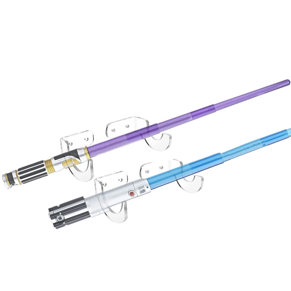 4Pairs Lightsaber Horizontal Wall Rack for Museum Holder Lightsaber Holder for Star War Hook Up