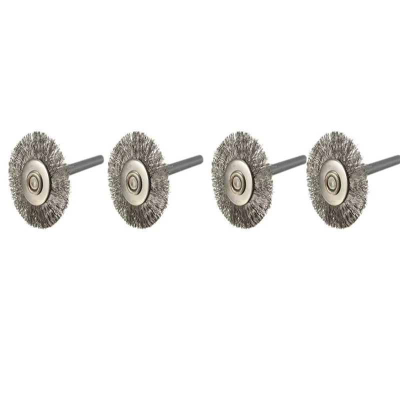 

5pcs/set 25mm Diameter Polishing Wire Brushes Stainless Steel Accessories Drill Rotary Grinding Tools Remove Metal Craft