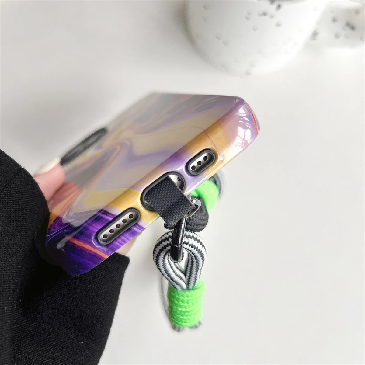 Flowing Light Series intInclusive Phone Case Two-In-One Film Protective Shell For iPhone 15 14 13 12 11 Pro Max Plus Mini
