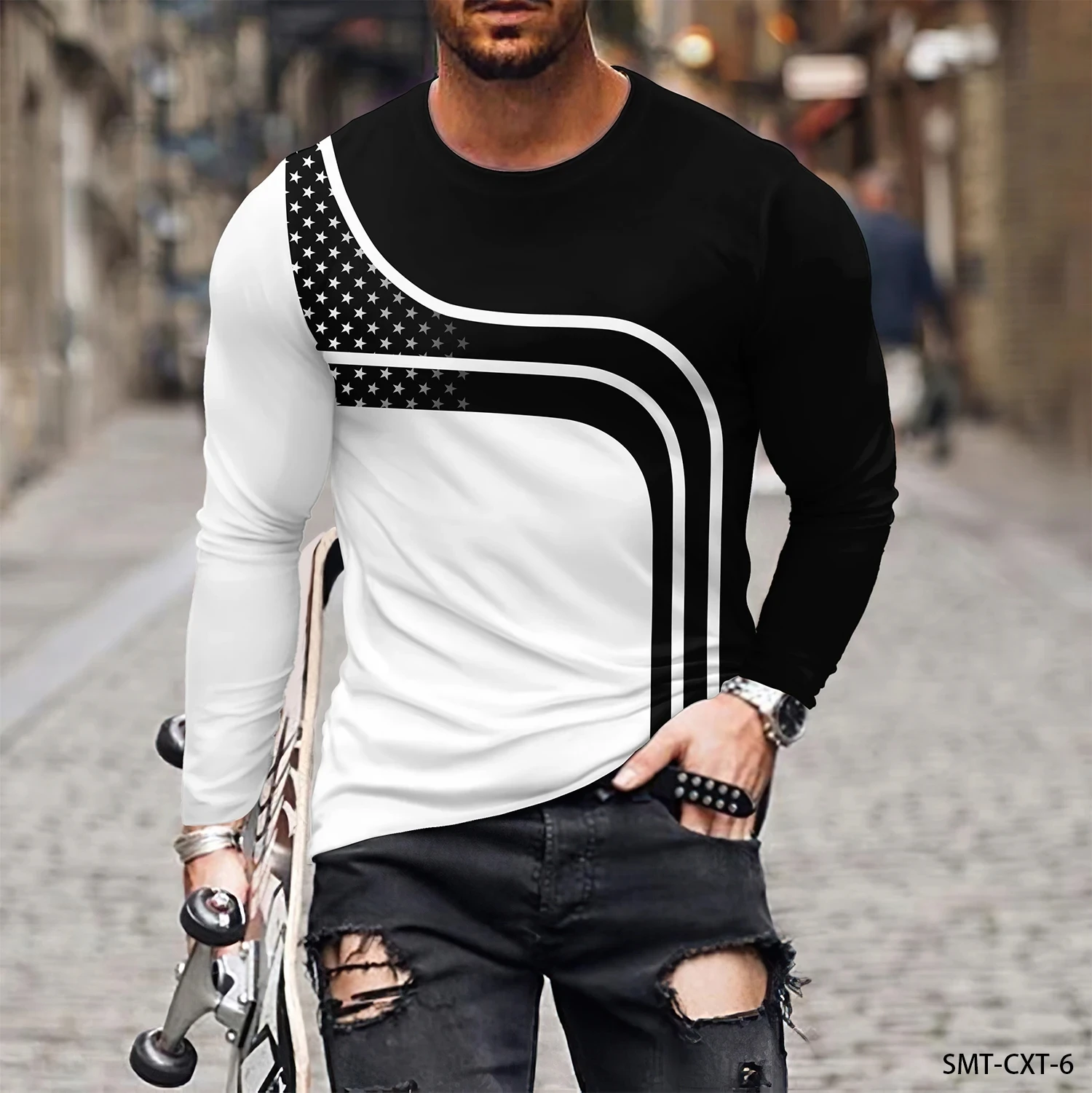 Men's Fashion Printed Long Sleeve 2