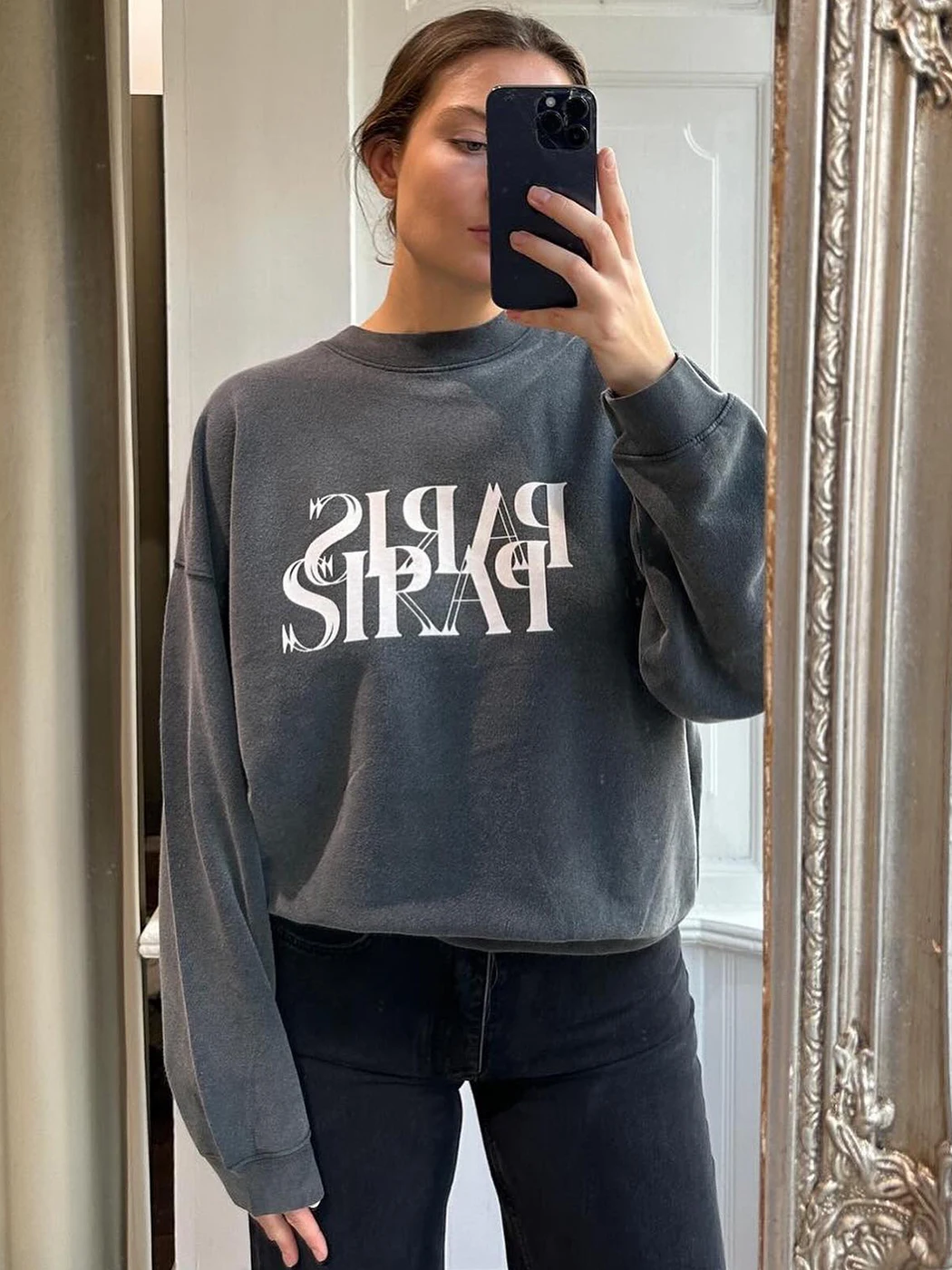 

Aesthetic Graphic Sweatshirts Women Autumn Winter Clothes 2023 Cotton Washed Vintage Fashion Pullovers Tops Female Sweatshirt