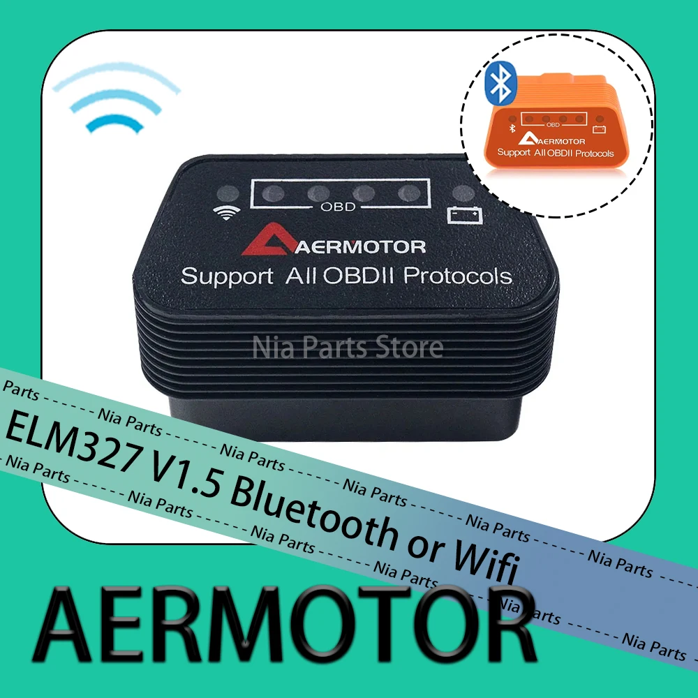 Aermotor Elm327 V1.5 Lettore Di Codici Obd2 Scanner Wifi Strumenti Di Ispezione Automotriz Android Ios Pc Elm327 Adattatori Apparecchiature Di Riparaz