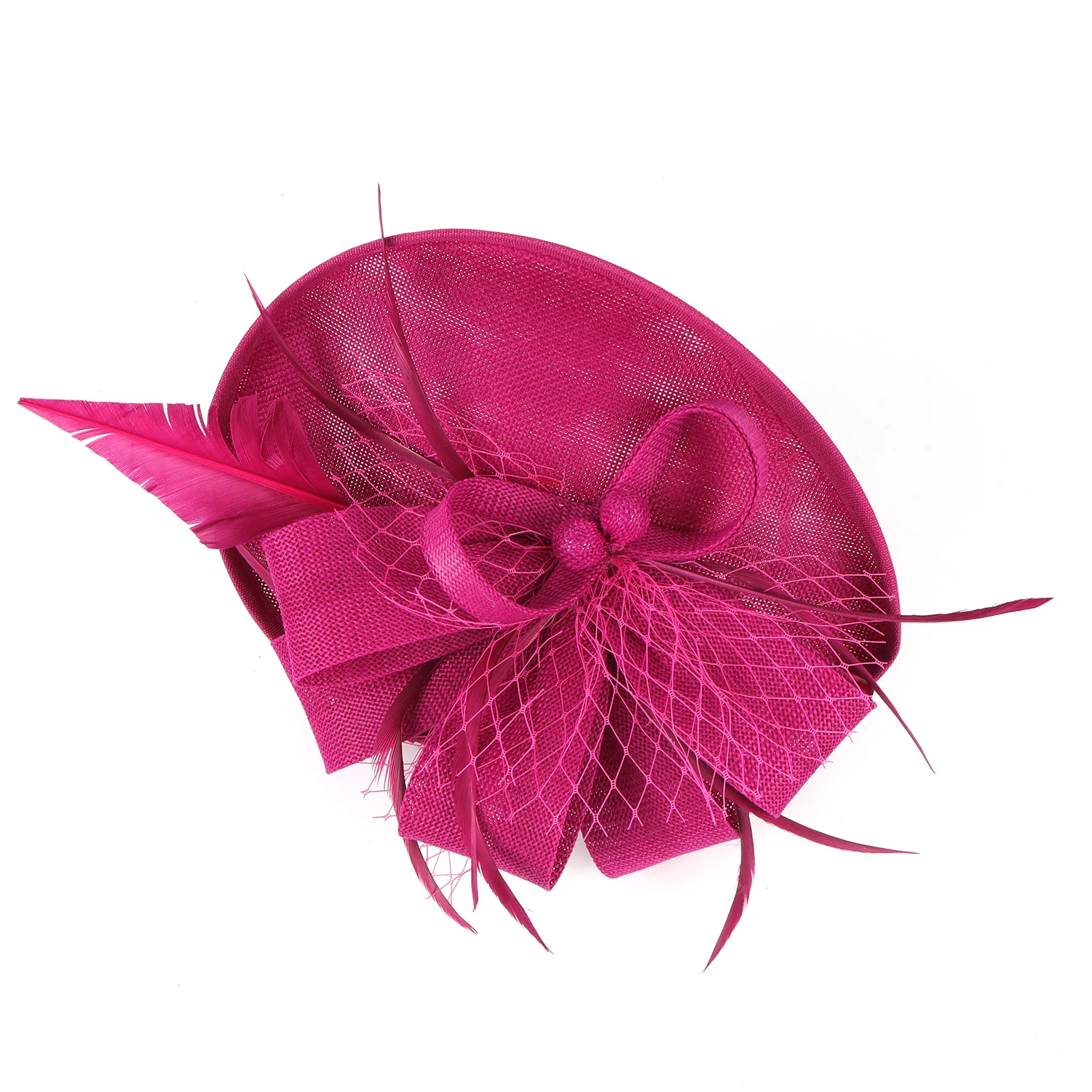 Teardrop Schwere Weben Sinamay Schleife Schleier und Feder Fascinator Formalen Hut Kentucky Derby,Ascot, Melbourne Cup, kirche Kopfstück – Detail 15
