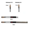 ANGNYA #8 #10 Kolinsky Hair Sable Acrylic Nail Brush Antique Style With Red Heart Metal Handle Nail Art Brushes Manicure Tools 5