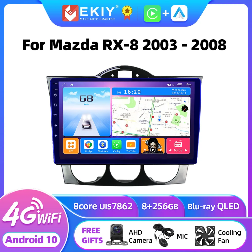 

EKIY T7 Android 10 Car Radio For Mazda RX-8 2003-2008 Multimedia Video Player Carplay AUTO GPS Navigation Stereo No 2din DVD HU